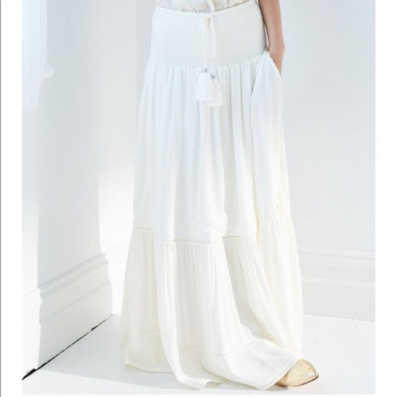 Flannel America Arabella Maxi Skirt Natural - Picture 1 of 5